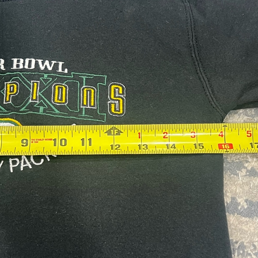 Vtg 90s NFL Green Bay Packers Sweatshirt Super Bowl Champs Youth Pro Player - Picture 6 of 8